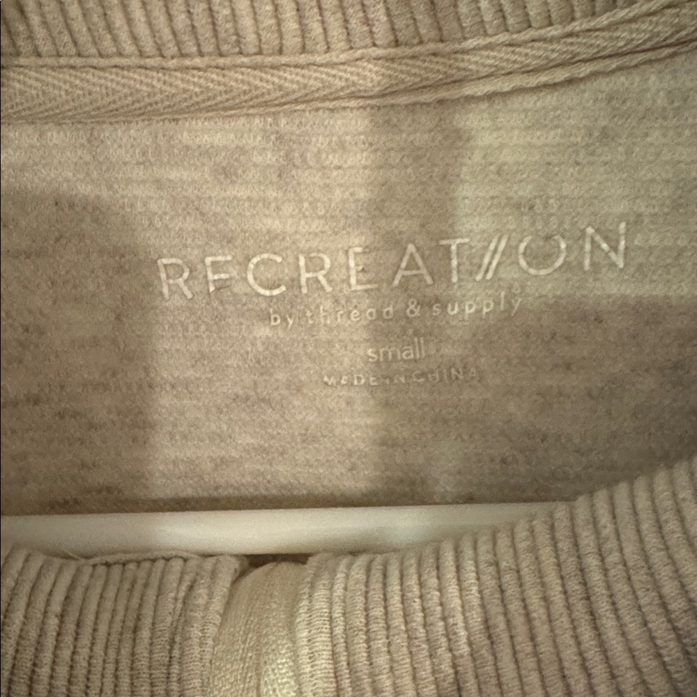 THREAD & SUPPLY KRISTINE PULLOVER Oatmeal Quarter-Zip Sweater - Picture 5 of 6